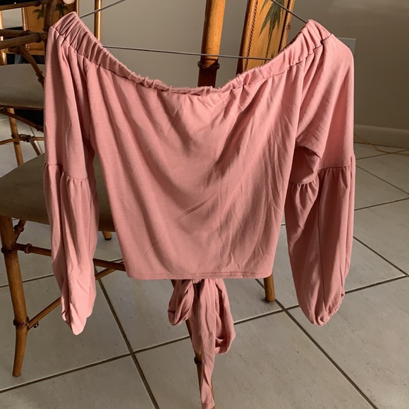 L’Space primrose pink Malibu off the shoulder top - Picture 3 of 8